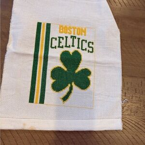 Boston Celtics cross stitch basketball embroidery boys sports man cave dorm room